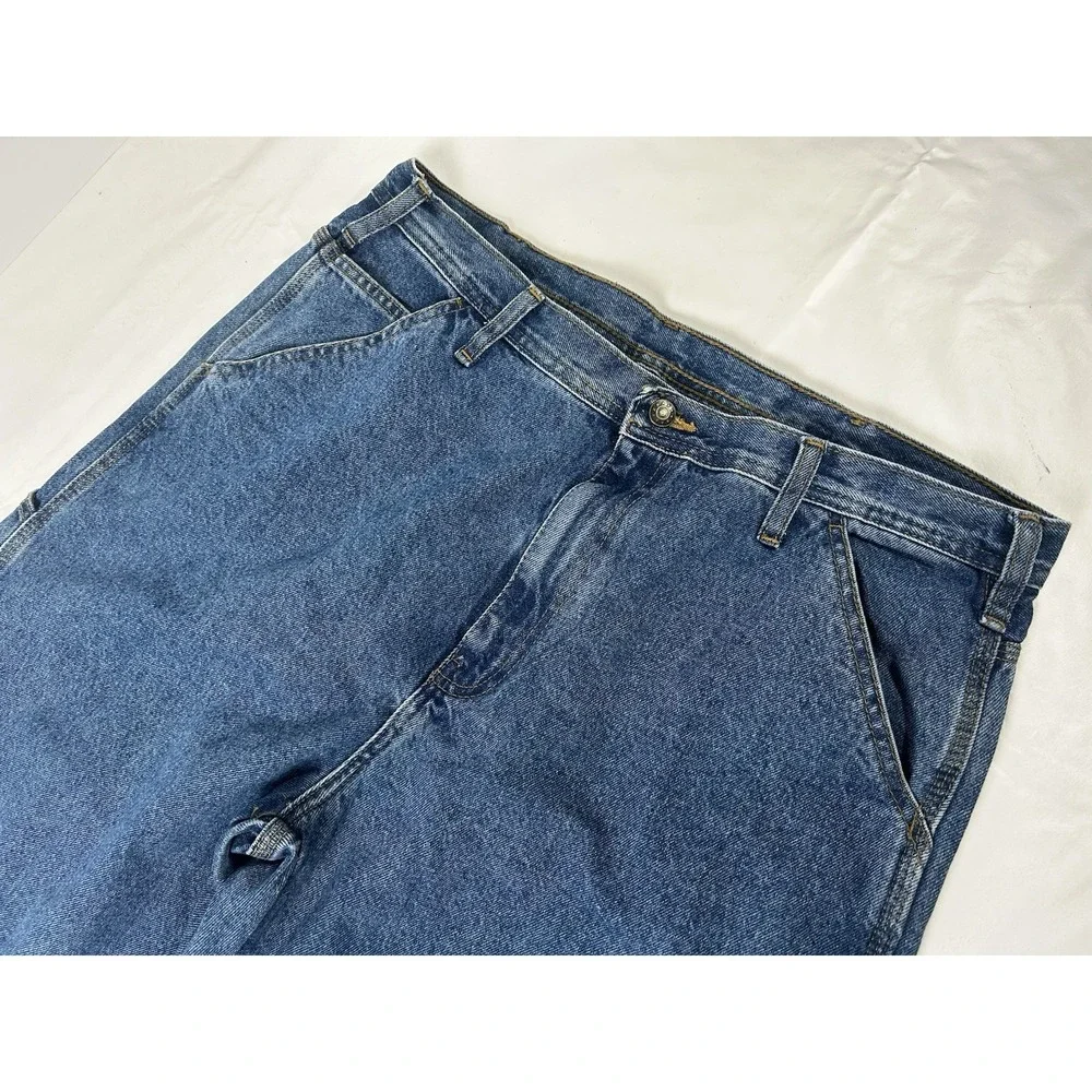 NWT Wrangler Rugged Wear 30209 Carpenter Denim Jeans 40 X 32 Light Wash Work